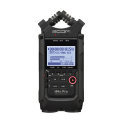 Zoom H4n Pro 4-Track Portable Recorder, Stereo Microphones, 2 XLR/ ¼“Combo Inputs, Guitar Inputs, Battery Powered, for Stereo/Multitrack Recording of Music, Audio for Video, and Podcasting