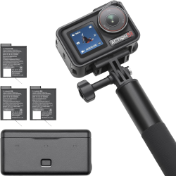 DJI Osmo Action 5 Pro Adventure Combo, Action Camera 4K with 12h Extended Battery Life with 3 Batteries, Stabilization, Dual OLED Touchscreens