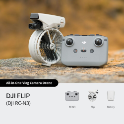 DJI Flip (RC-N3), Drone With 4K UHD Camera for Adults, Under 249 g, 3-Axis Gimbal Stabilization, 44000ft/13km Video Transmission, Palm Takeoff, Auto Return, 31-Min Flight Time, Intelligent Flight 