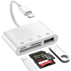 iPhone 4 in 1 SD Card Adapter Micro SD Card Reader