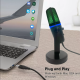 XPRO XPM86FX RGB USB Desktop Microphone Suitable For Podscasting, Gaming,  Singing And Recording