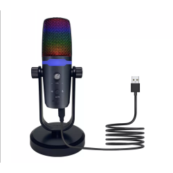 XPRO XPM86FX RGB USB Desktop Microphone Suitable For Podscasting, Gaming,  Singing And Recording