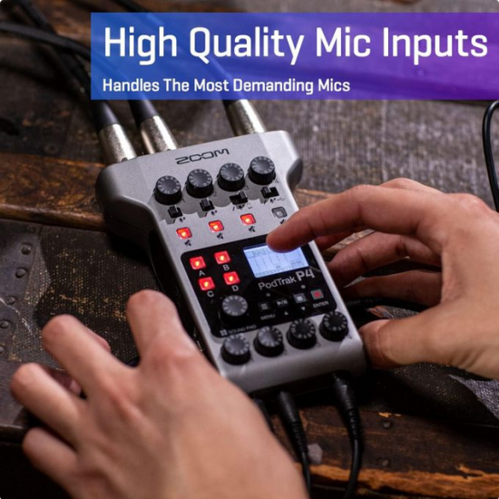 ZOOM PodTrak P4 Podcast Recorder