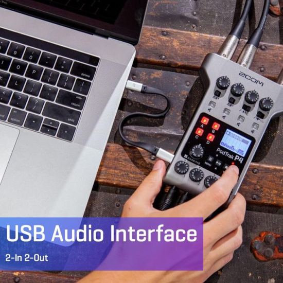 ZOOM PodTrak P4 Podcast Recorder