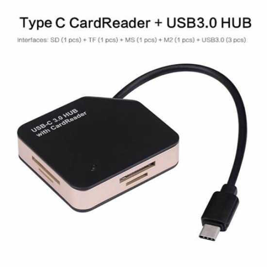 TYPE C CARD READER + USB  HUB
